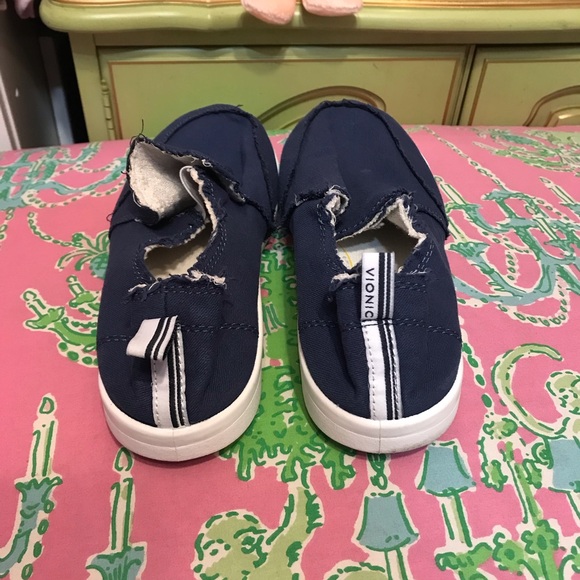 Vionic Beach Sneakers Malibu Womens size 8 Blue Canvas Orthotic Shoes - Picture 3 of 8